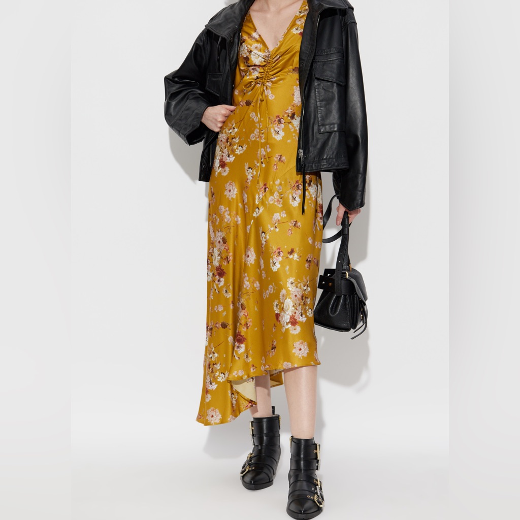 Nwt Allsaints Armada Deep Yellow Alexi Dress